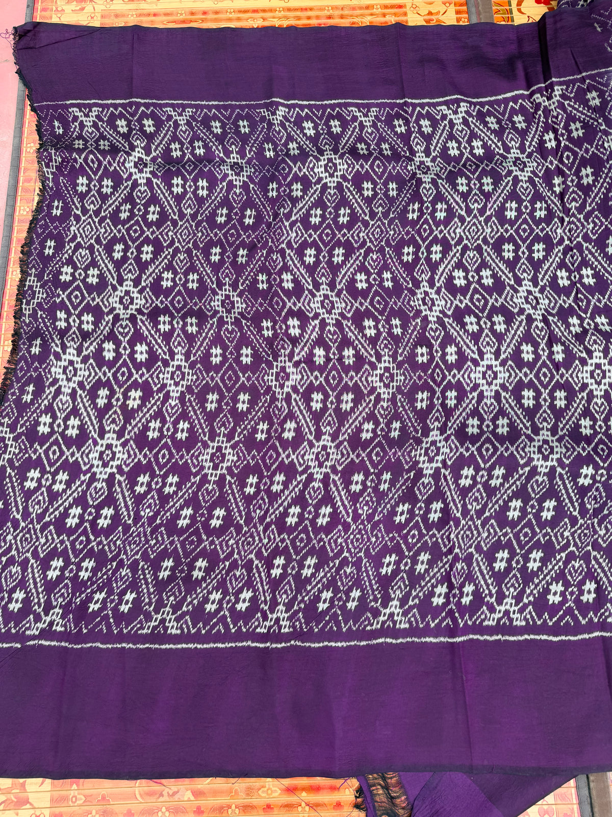 Pure Silk Handwoven Ikkat With Penkalamakri Saree