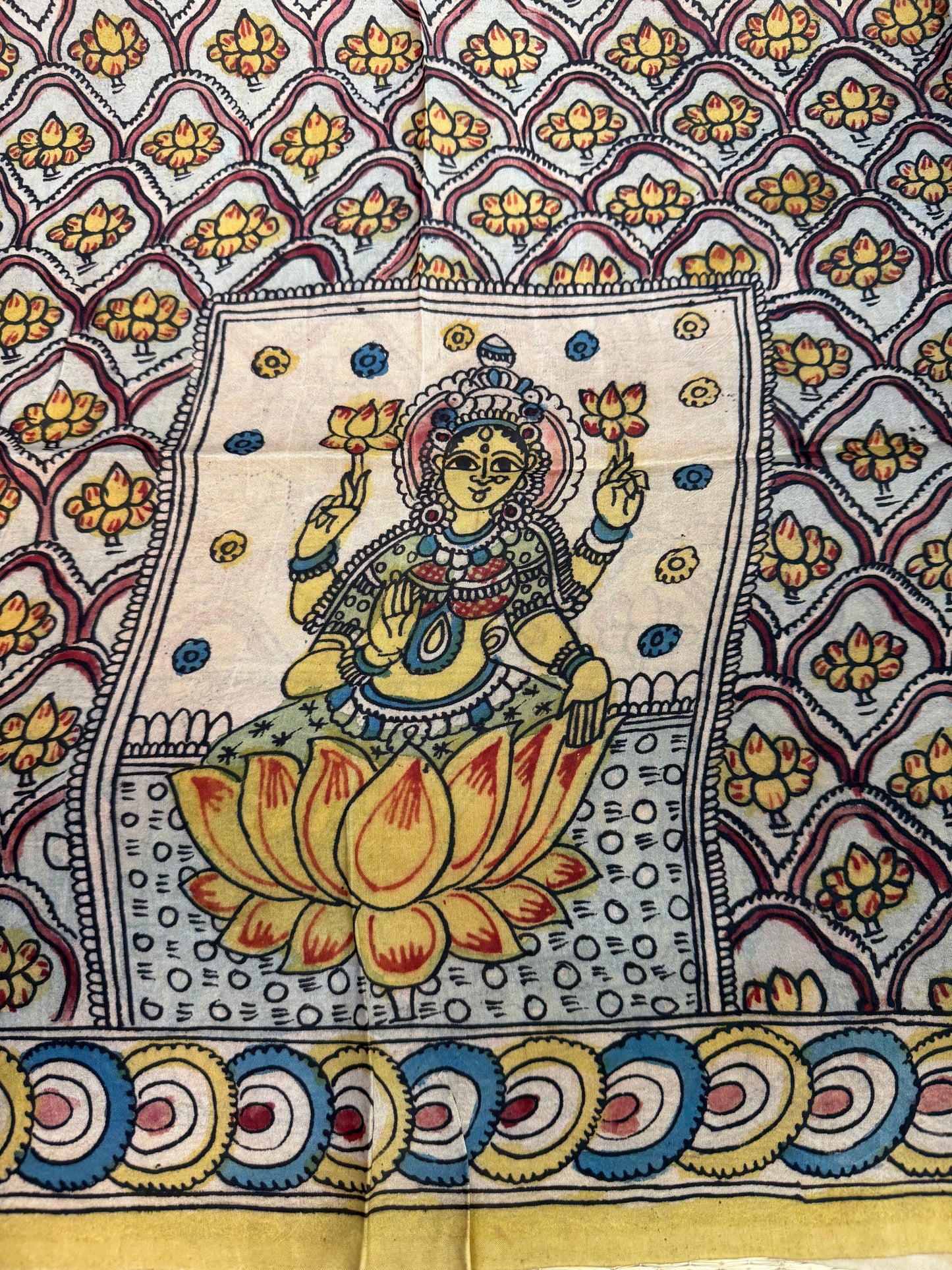 Penkalamkari silkcotton blouse material