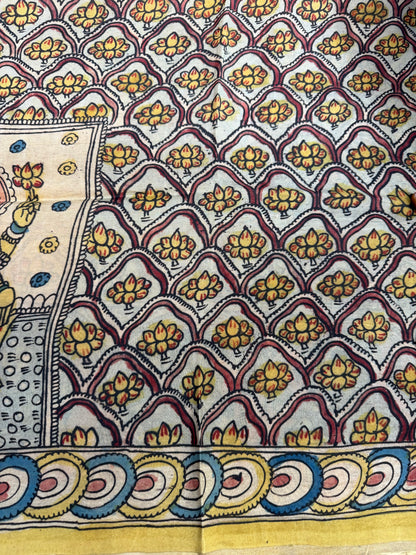Penkalamkari silkcotton blouse material