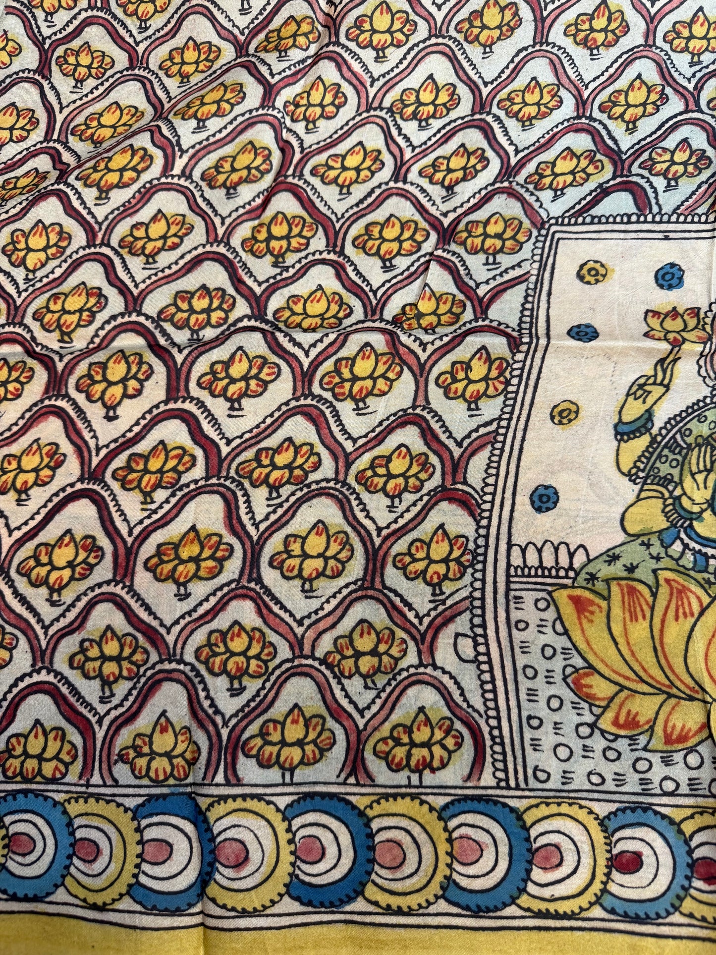 Penkalamkari silkcotton blouse material