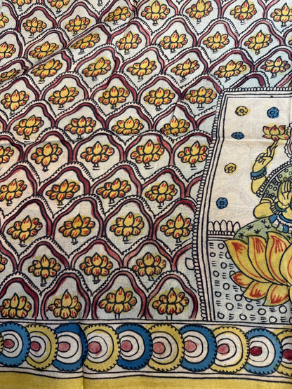 Penkalamkari silkcotton blouse material