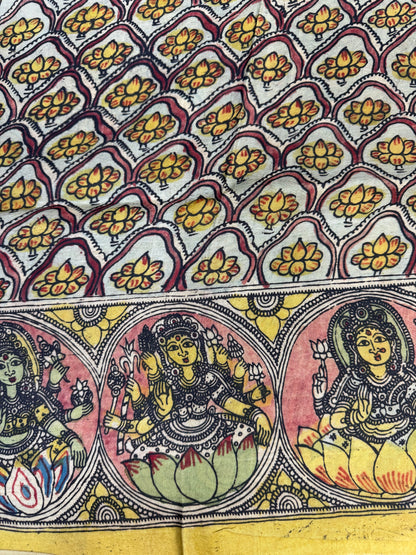 Penkalamkari silkcotton blouse material