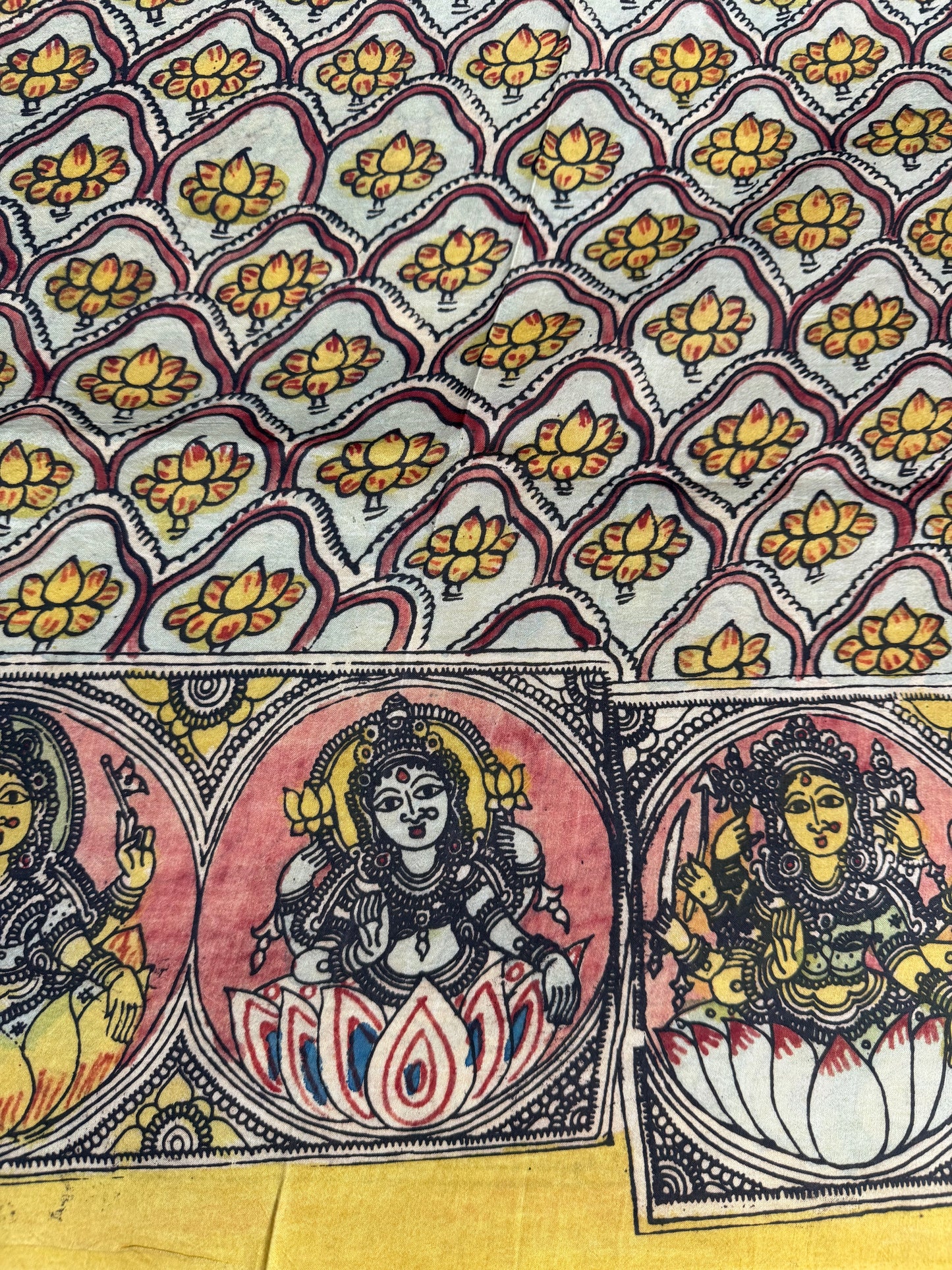 Penkalamkari silkcotton blouse material