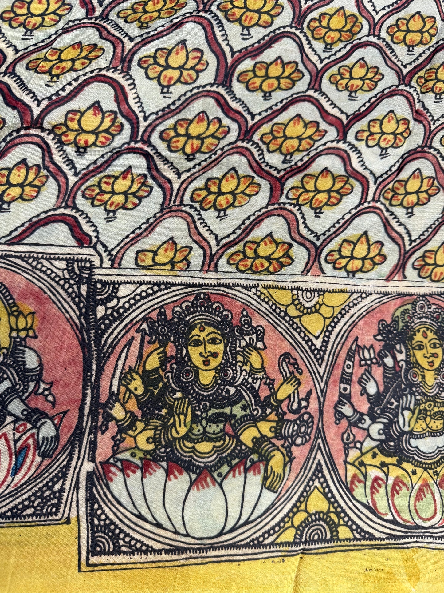 Penkalamkari silkcotton blouse material