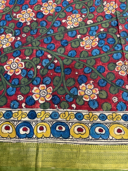 Penkalamkari silkcotton blouse material