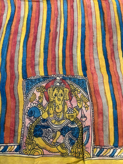 Penkalamkari silkcotton blouse material
