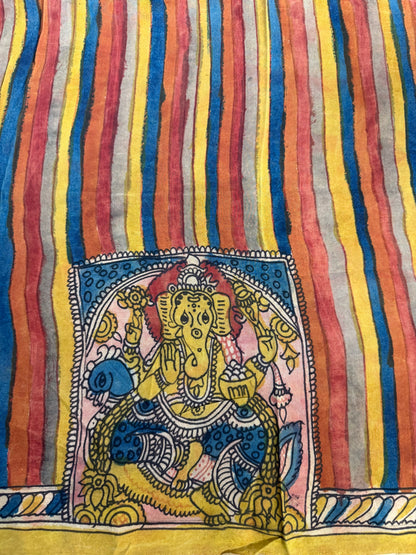 Penkalamkari silkcotton blouse material