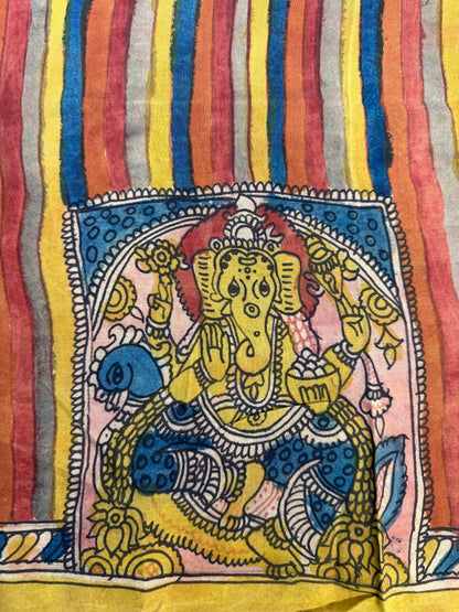Penkalamkari silkcotton blouse material