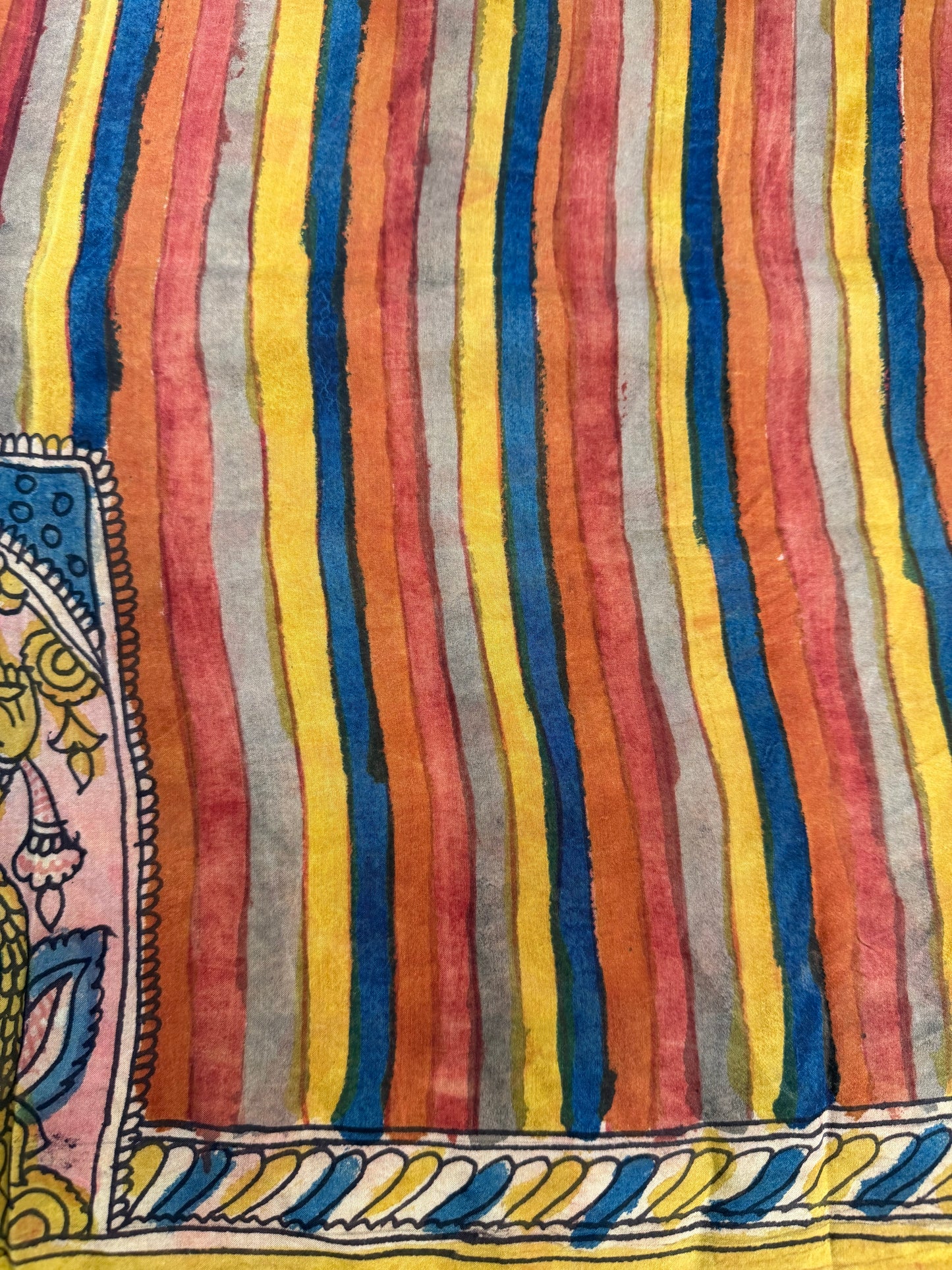 Penkalamkari silkcotton blouse material