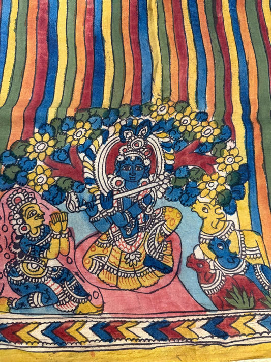 Penkalamkari silkcotton blouse material