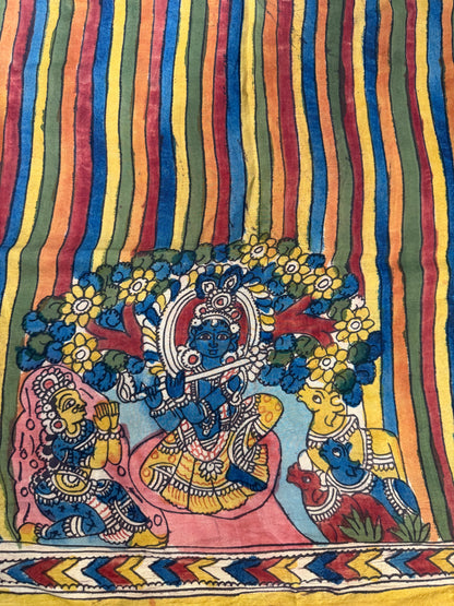 Penkalamkari silkcotton blouse material
