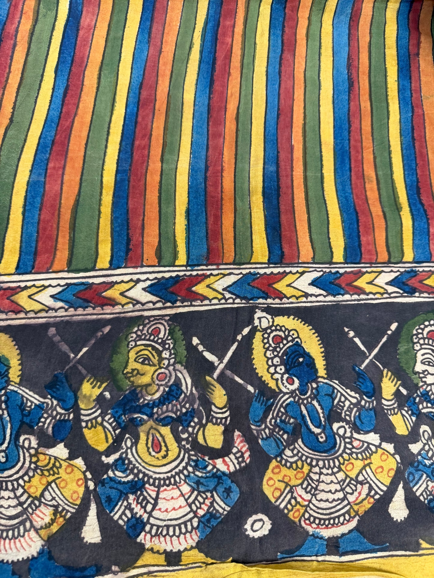 Penkalamkari silkcotton blouse material