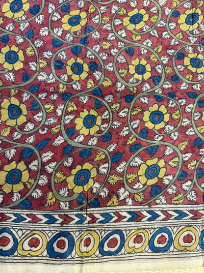 Penkalamkari silkcotton blouse material