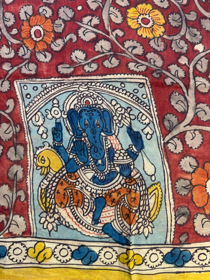 Penkalamkari silkcotton blouse material