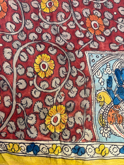 Penkalamkari silkcotton blouse material