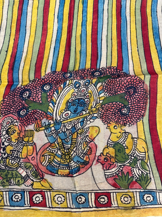 Penkalamkari silkcotton blouse material