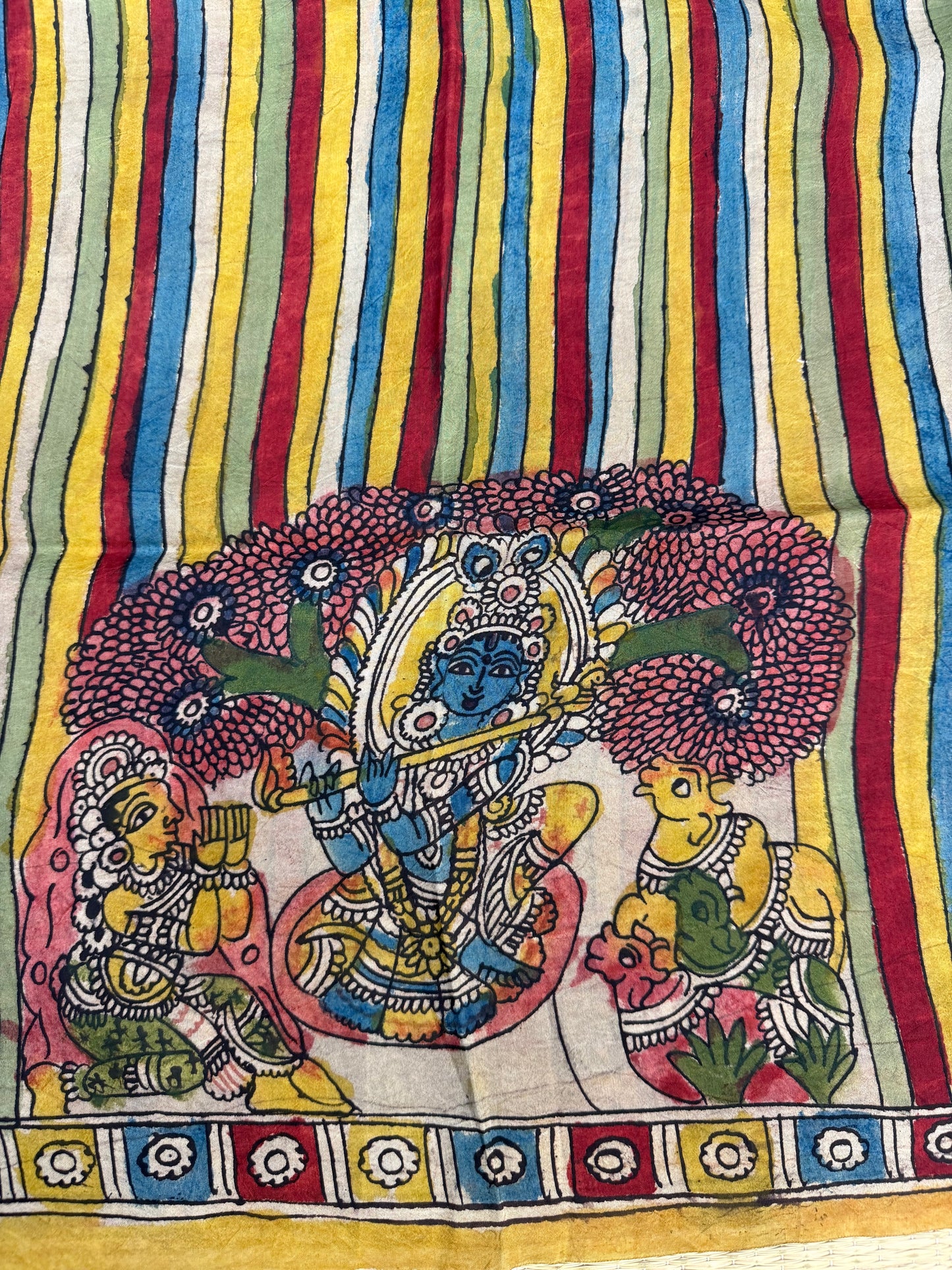 Penkalamkari silkcotton blouse material