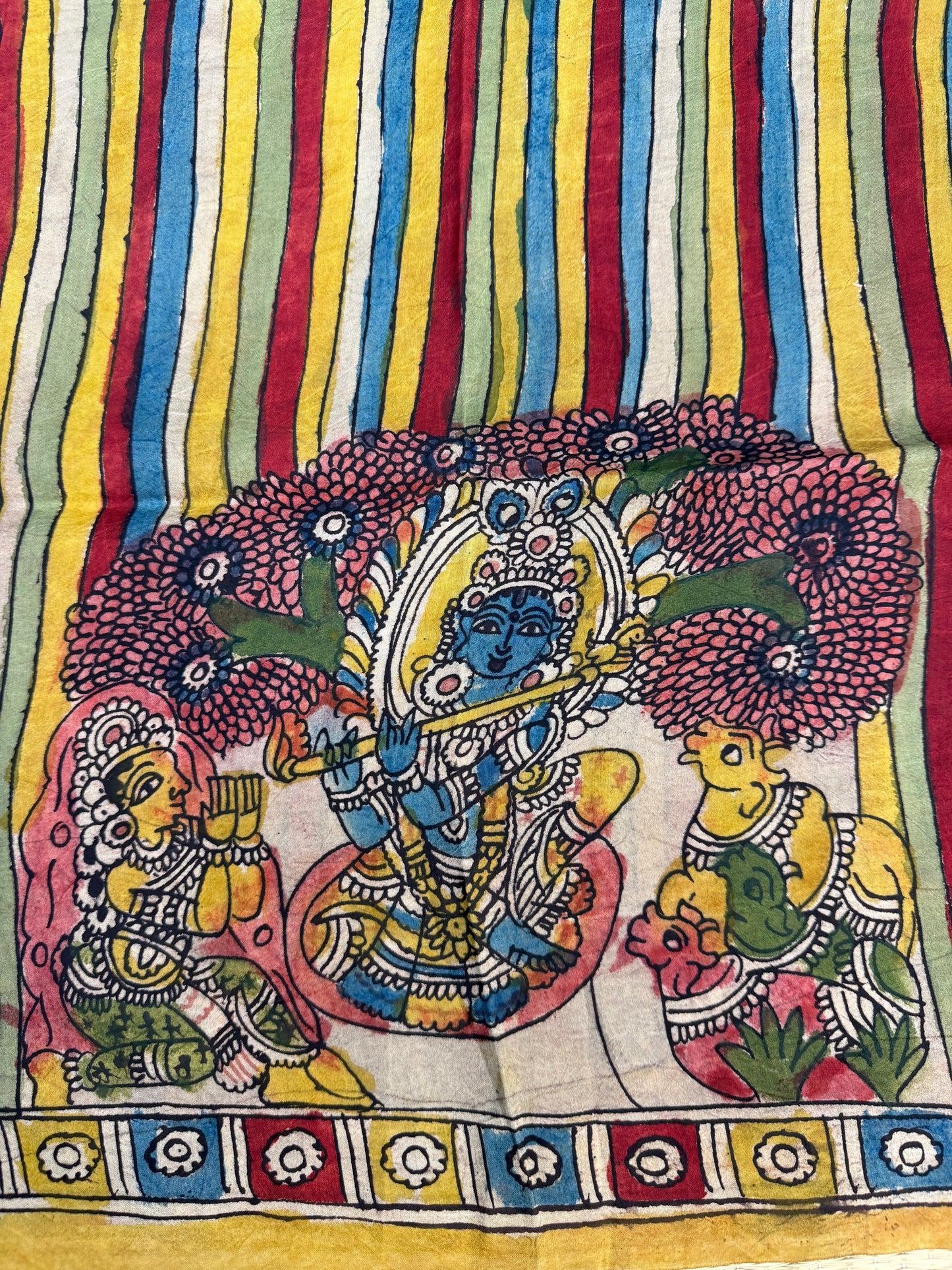 Penkalamkari silkcotton blouse material