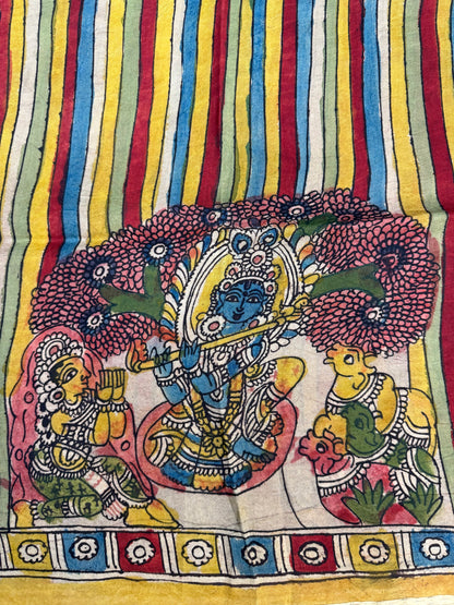 Penkalamkari silkcotton blouse material