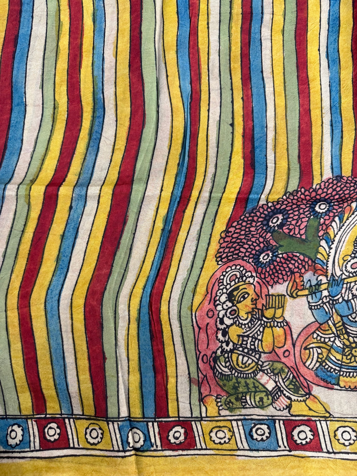 Penkalamkari silkcotton blouse material