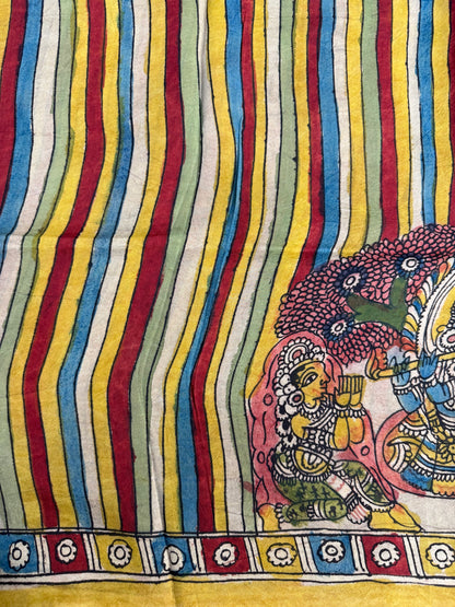 Penkalamkari silkcotton blouse material