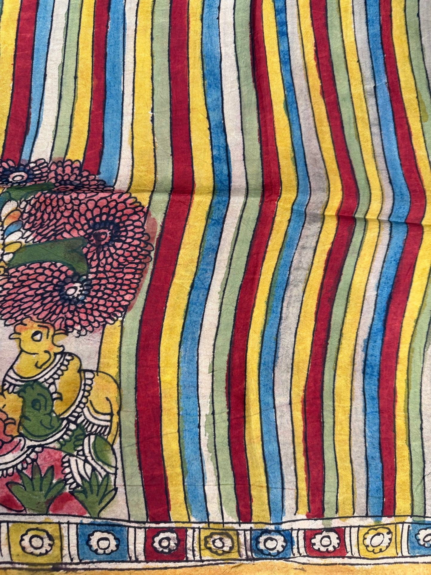 Penkalamkari silkcotton blouse material