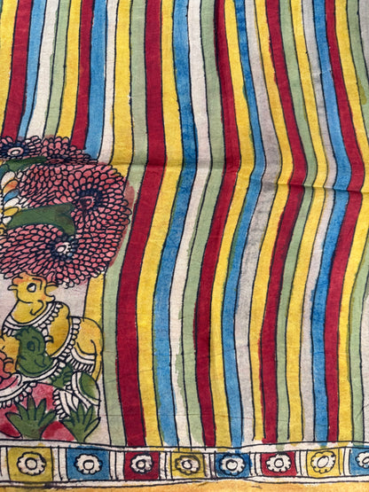Penkalamkari silkcotton blouse material