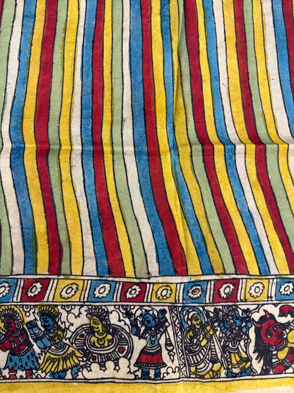 Penkalamkari silkcotton blouse material