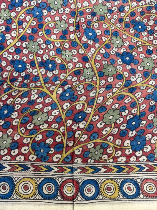 Penkalamkari silkcotton blouse material