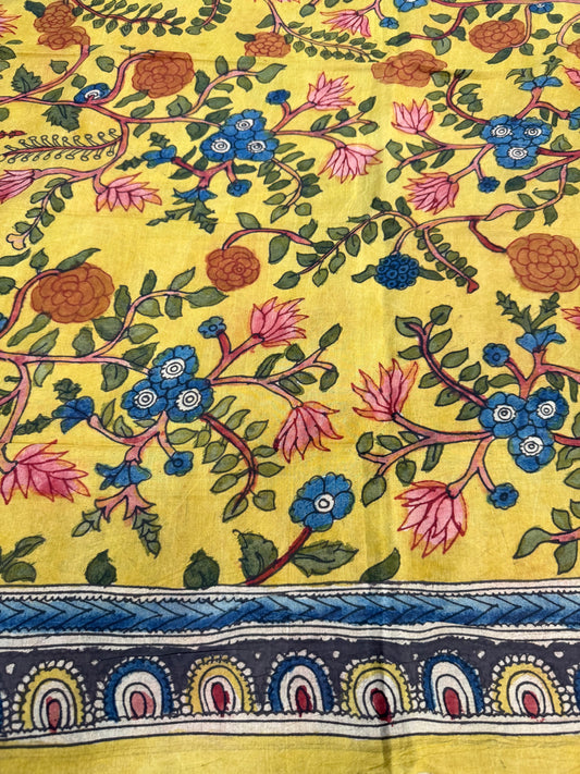 Penkalamkari silkcotton blouse material