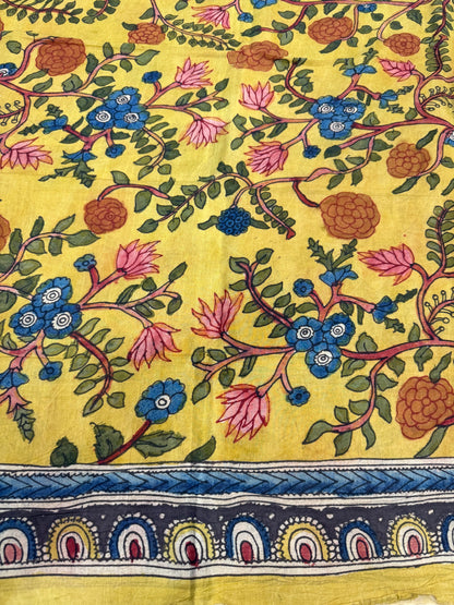 Penkalamkari silkcotton blouse material