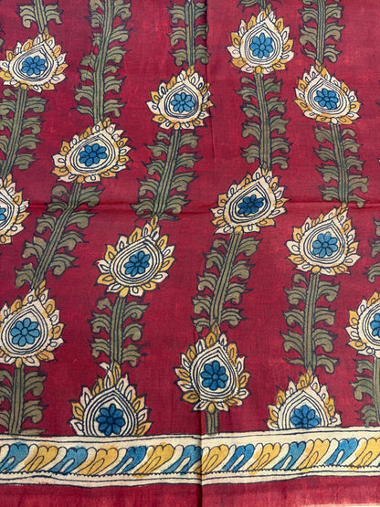 Penkalamkari silkcotton blouse material