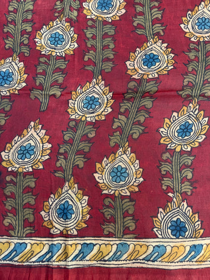 Penkalamkari silkcotton blouse material