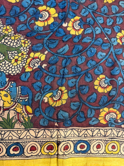 Penkalamkari silkcotton blouse material