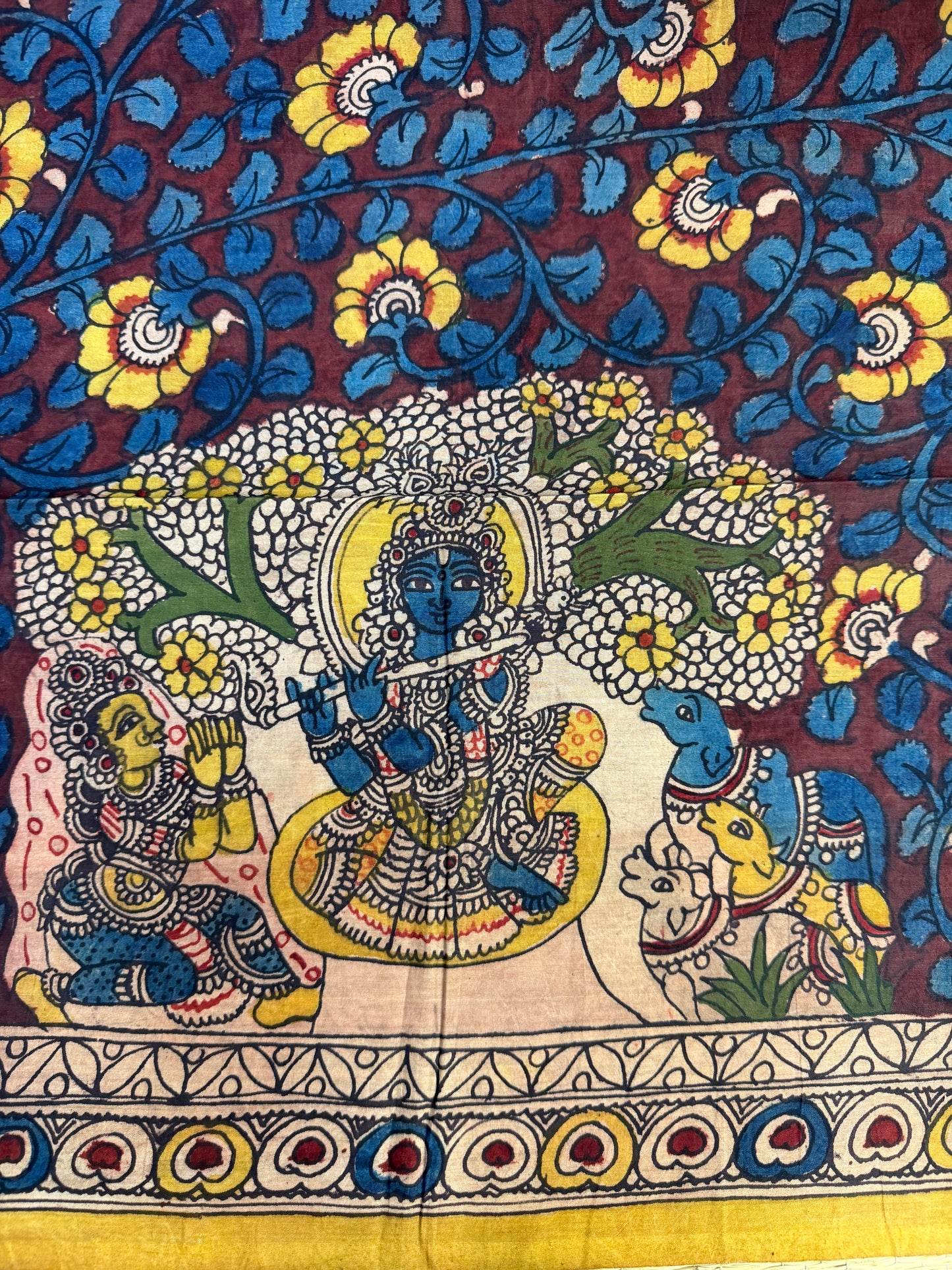 Penkalamkari silkcotton blouse material