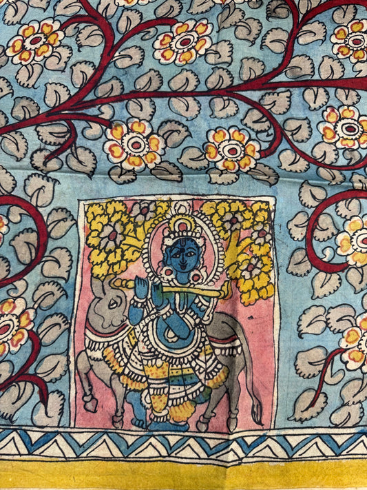 Penkalamkari silkcotton blouse material