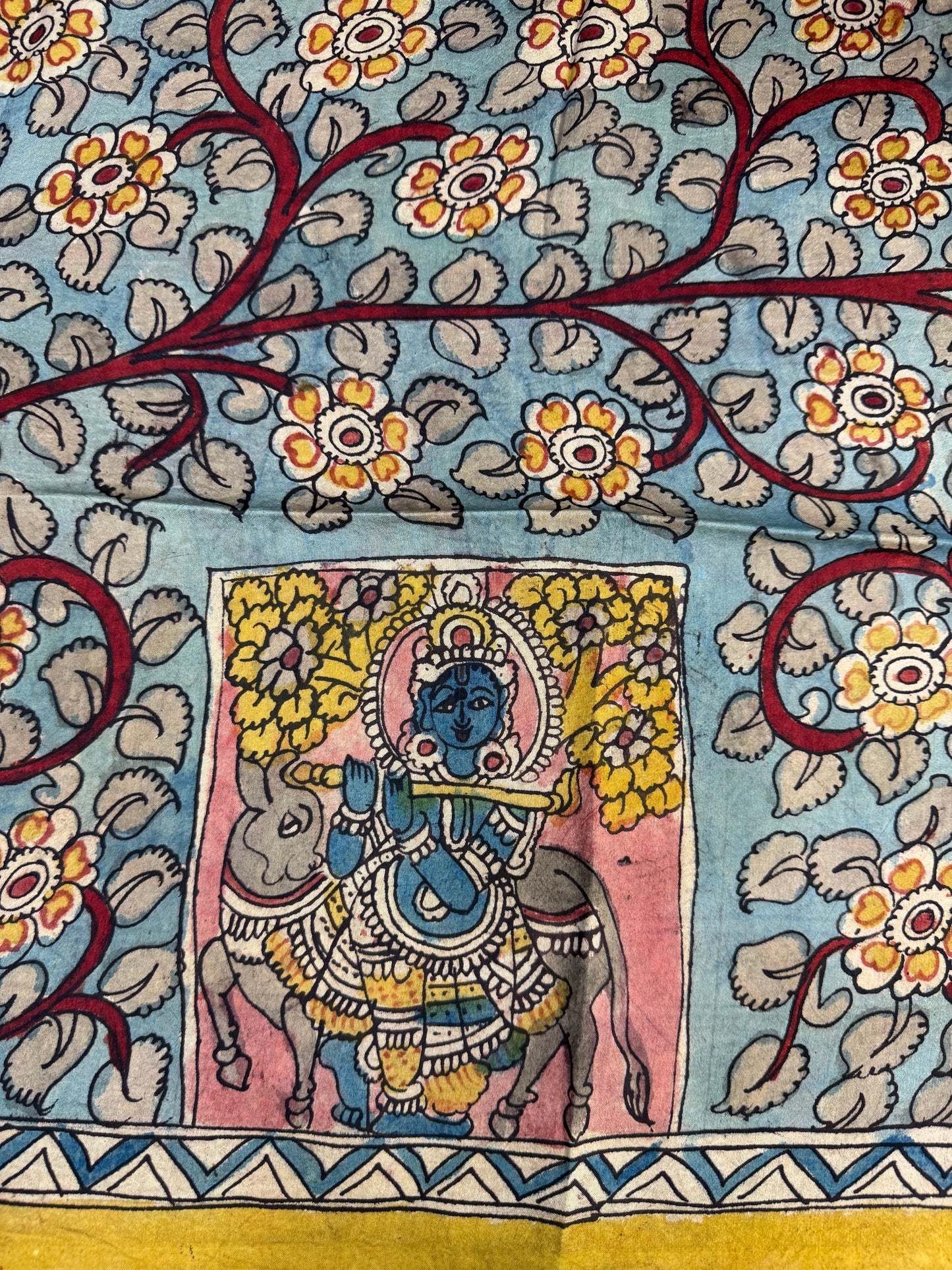 Penkalamkari silkcotton blouse material