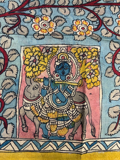 Penkalamkari silkcotton blouse material