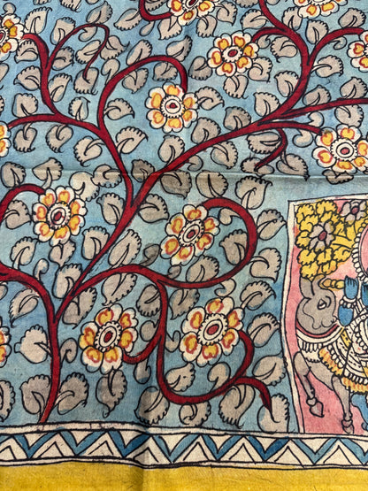 Penkalamkari silkcotton blouse material