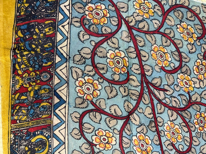 Penkalamkari silkcotton blouse material