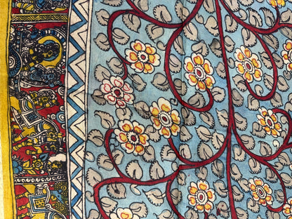 Penkalamkari silkcotton blouse material