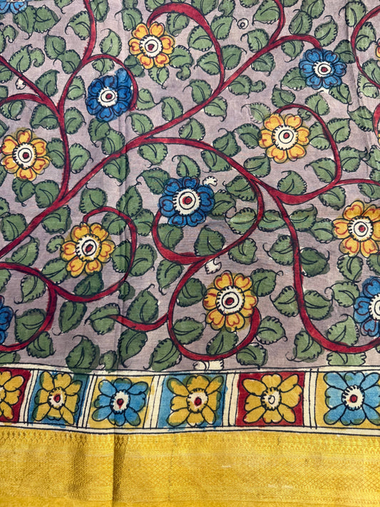 Penkalamkari silkcotton blouse material