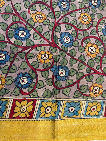 Penkalamkari silkcotton blouse material