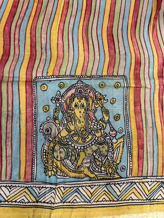 Penkalamkari silkcotton blouse material