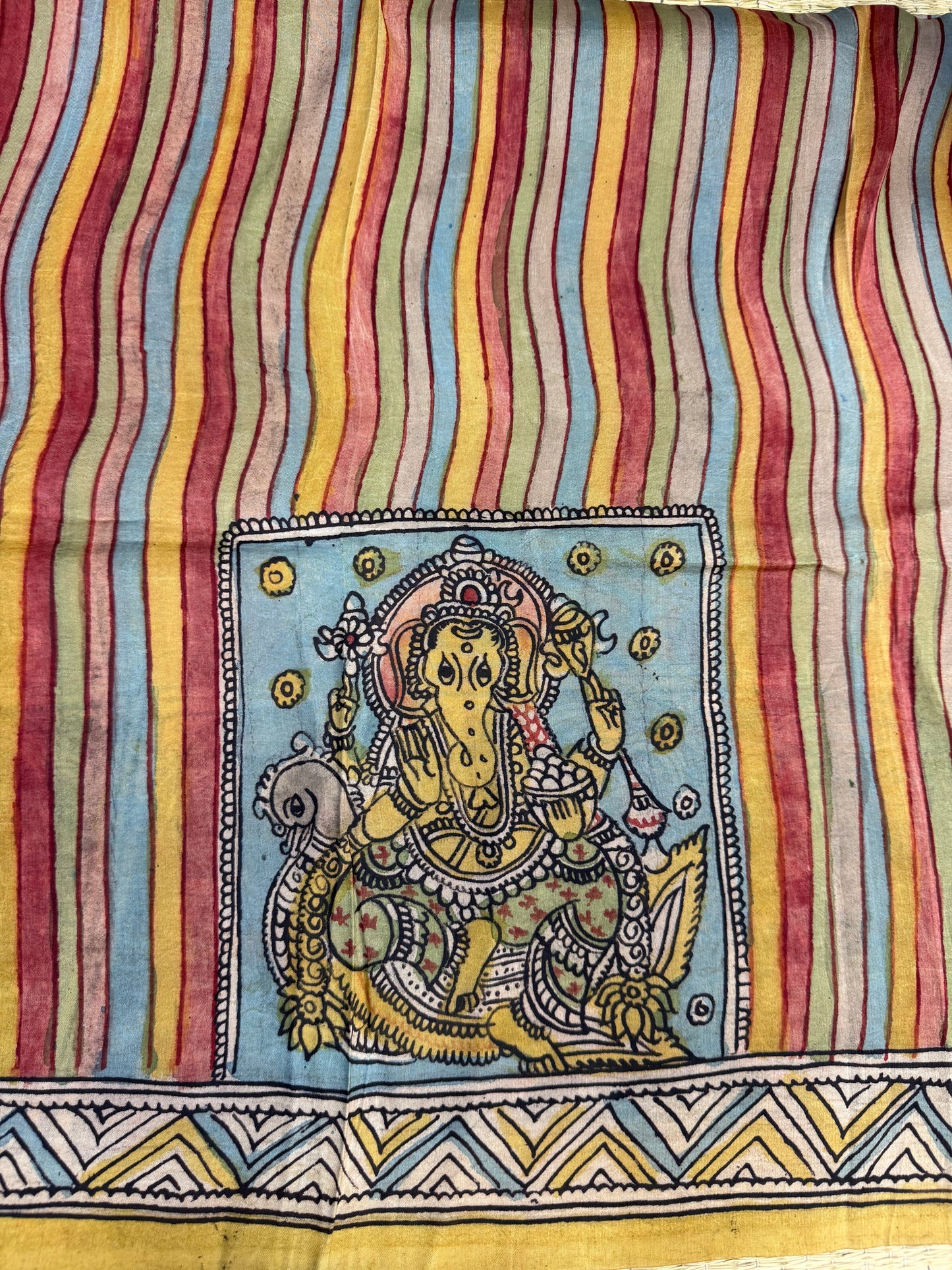 Penkalamkari silkcotton blouse material