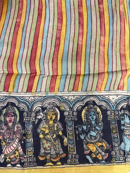 Penkalamkari silkcotton blouse material