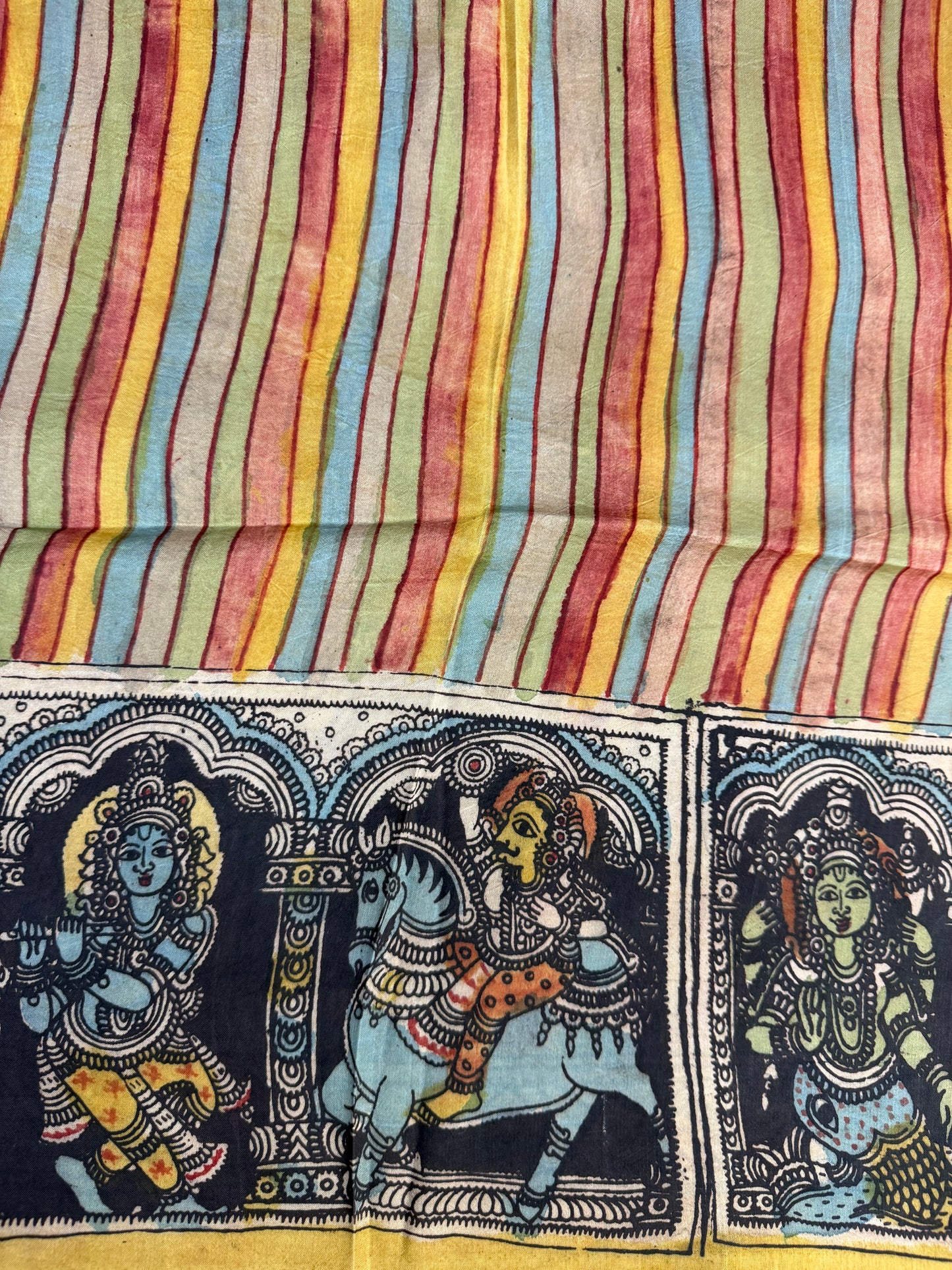 Penkalamkari silkcotton blouse material