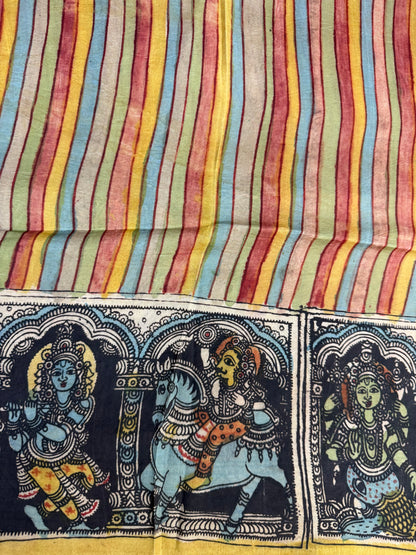 Penkalamkari silkcotton blouse material
