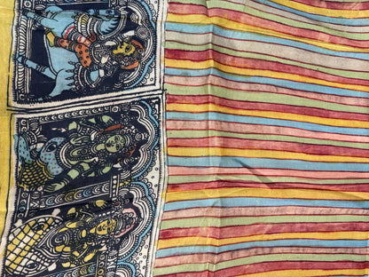 Penkalamkari silkcotton blouse material