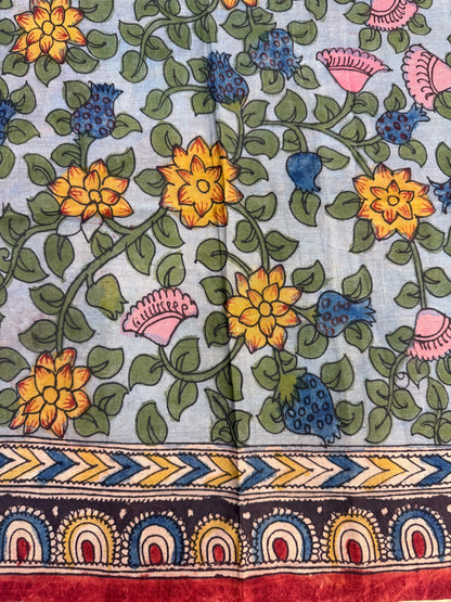 Penkalamkari silkcotton blouse material